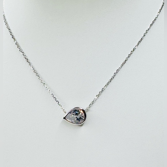 Sterling Silver Teardrop Necklace - Picture 1 of 5